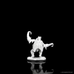 Back view of the D&D Nolzur's Marvelous Miniatures Hook Horror figure on a reflective surface against a black background