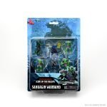 Packaged D&D Icons of the Realms Sahuagin Warband set with six detailed miniatures visible.