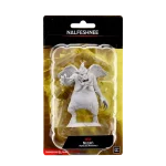 Unpainted Nalfeshnee miniature from D&D Nolzur's Marvelous Miniatures in clear packaging, ready for customization.