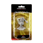 Unpainted Venom Troll miniature from D&D Nolzur's Marvelous Miniatures in clear packaging.