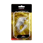 Unpainted Gorgon miniature from D&D Nolzur's Marvelous Miniatures series, packaged in a clear front display box