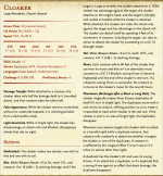 D&D Character Sheet Detailing Cloaker Stats and Abilities for Role-Playing Games