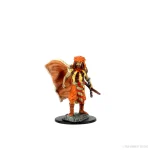 Human Male Druid miniature from D&D Icons of the Realms, premium painted with orange and yellow details, wielding a staff.