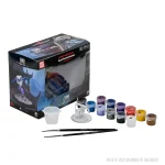 Dungeons & Dragons Nolzur's Marvelous Miniatures Oni Paint Kit including one Oni figure, 12 Vallejo paint pots, 2 brushes, and a mixing palette.