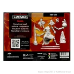 Back view of D&D Frameworks Stone Giant box by Wizkids, displaying unassembled miniature components and QR code for assembly instructions.