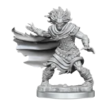 Unpainted 3D render of D&D Wight Miniature by Wizkids, showcasing the intricate details of its design