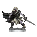 Painted Wight Miniature wielding a sword from D&D Frameworks, posed for battle by Wizkids