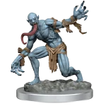 Fully assembled and painted WizKids D&D Ghast miniature with intricate details, standing on a rocky base.