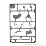Assembly sprue of D&D Frameworks Wight Miniature parts, unpainted and unassembled, by Wizkids