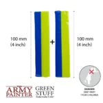 Army Painter Green Stuff Product Details Showing Dimensions and Safety Warning