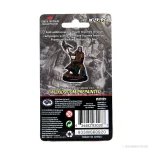 Back view of the packaging for D&D Icons of the Realms Premium Painted Figure - Half-Orc Fighter Female