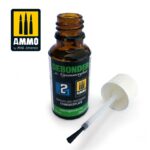 Open bottle of Ammo by MIG Accessories Debonder for Cyanoacrylate with brush applicator - 20ml