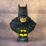 Hand-painted 1/4 scale Batman bust inspired by Knightfall, featuring intricate detailing and a high-resolution 3D print, designed by B3DSerk Team