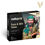 Vallejo Face and Skin Tones Paint Set – 16 Model Colour Acrylics (18ml)