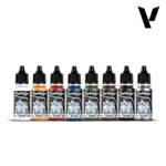 Vallejo Wargames Paint Set – Model Colour Basics 8 x 18ml Acrylics