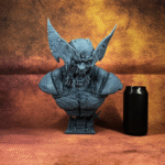 Zombie Wolverine resin bust – 1/4 scale unpainted kit (front view) with can for size reference