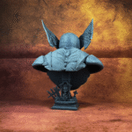 Unpainted resin model kit – Zombie Wolverine bust (back view)