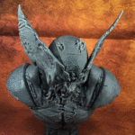 High-resolution 3D printed Wolverine zombie bust – texture detail