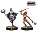 Teela miniature posed beside portal terrain – Masters of the Universe Battleground expansion